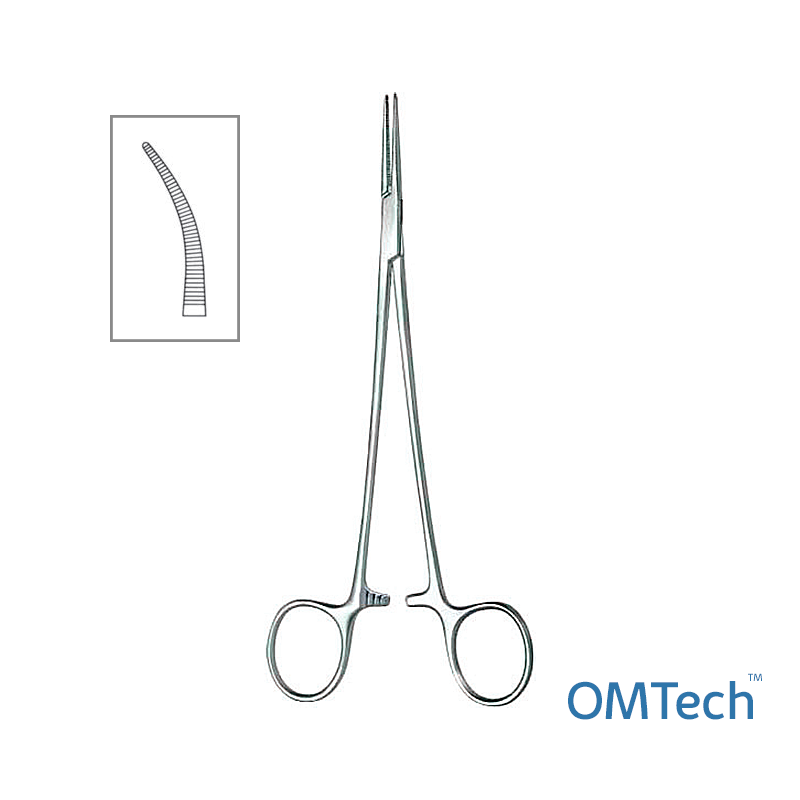 Затискач гемостатичний за Halsted-Mosquito(Холстед-Москіто), вигнутий, довжина 18,5 см INSIDEMED